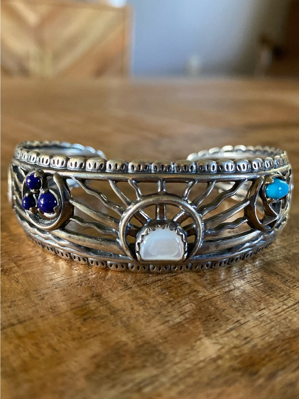 Vintage Carolyn Pollack Relios Celestial Open Cuff Bracelet